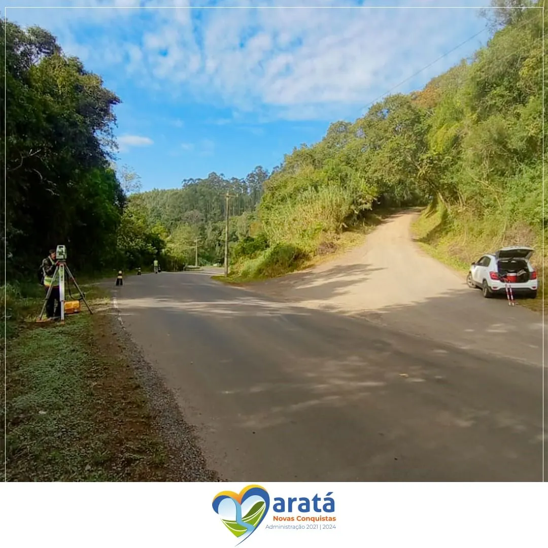 Empresa realiza levantamento topográfico para a pavimentação do morro em Vila Nova