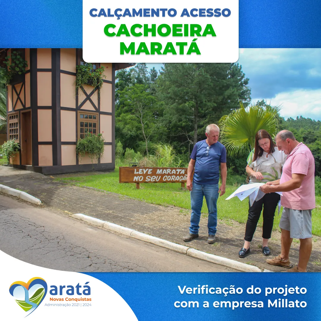 Verificação do projeto de construção de passeio público, acesso a Cachoeira Maratá